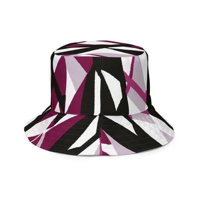 Reversible Bucket Hat Pink Mauve Pattern 2 - Unisex / Bucket Hats