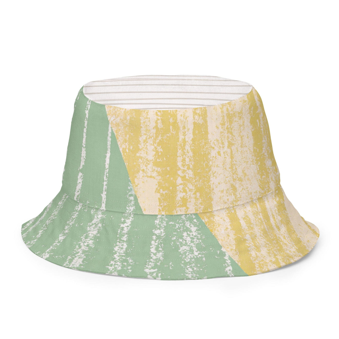 Reversible Bucket Hat Green Textured Boho Pattern - Unisex / Bucket Hats