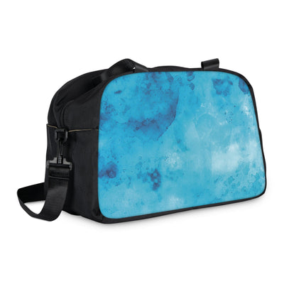Travel Fitness Bag Light And Dark Blue Marble Illustration - Bags