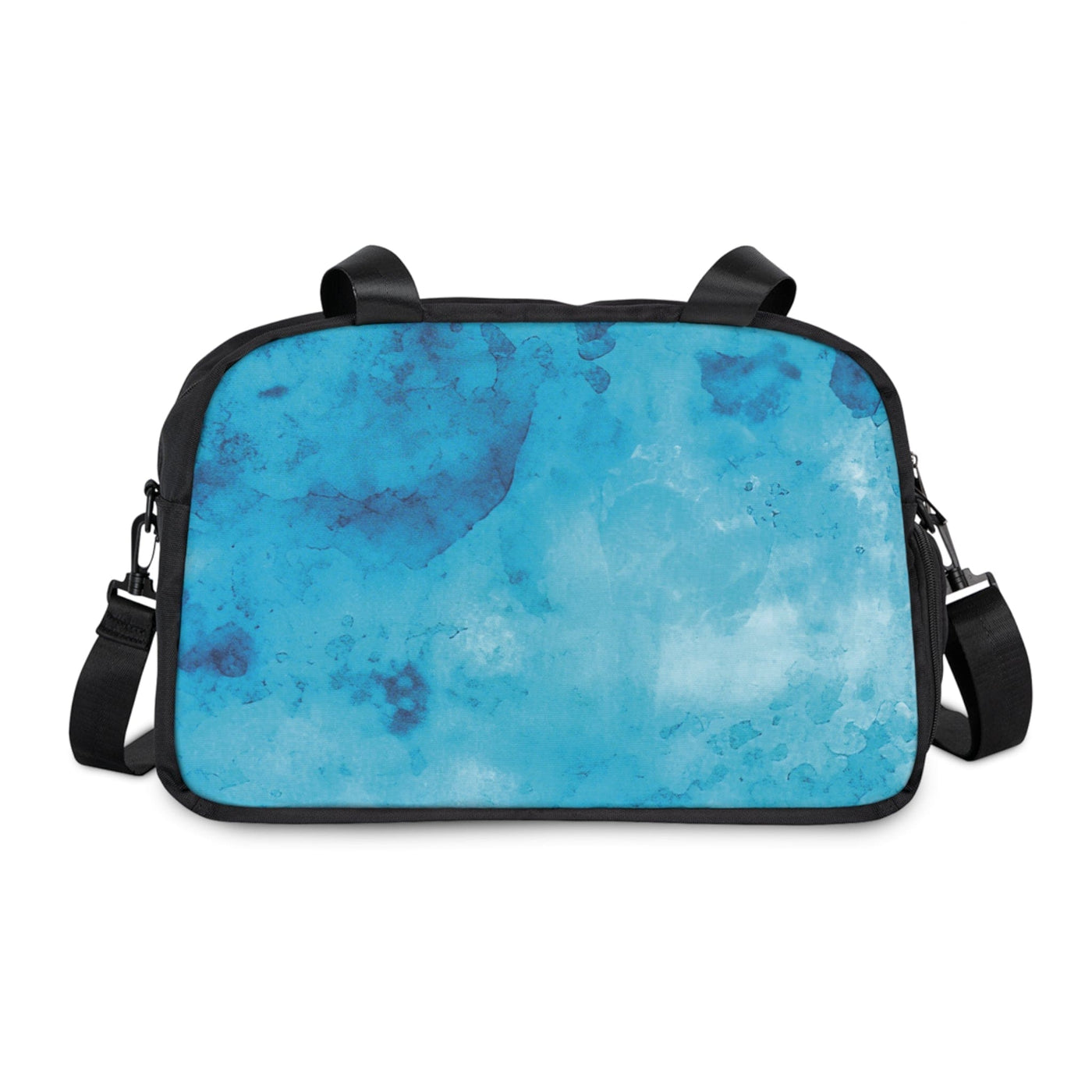 Travel Fitness Bag Light And Dark Blue Marble Illustration - Bags