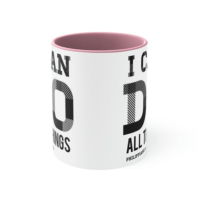 Two-tone Accent Ceramic Mug 11oz i Can Do All Things Philippians 4:13 Scripture