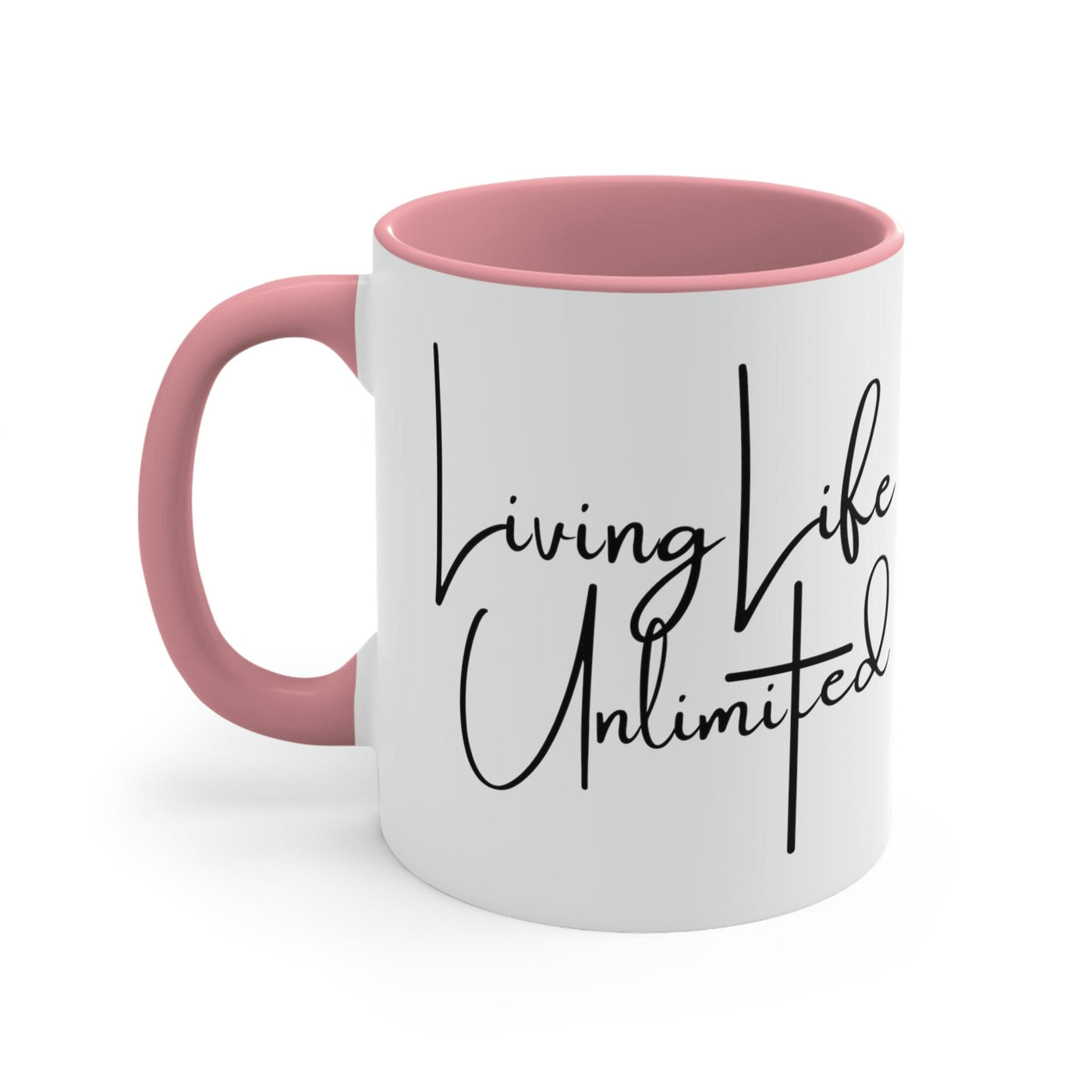 Two-tone Accent Ceramic Mug 11oz Living Life Unlimited - Inspirational