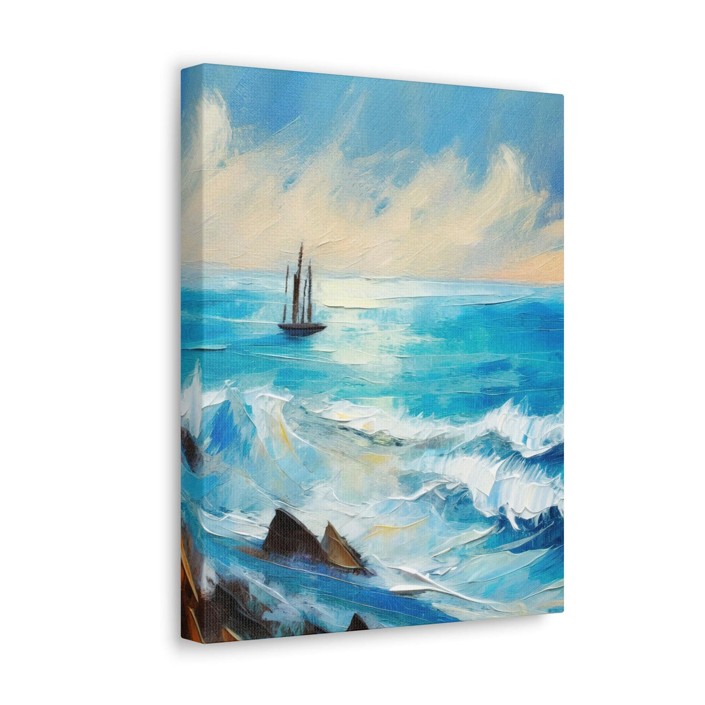 Wall Art Decor Canvas Print Artwork Blue Ocean - Canvas