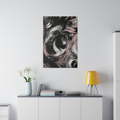 Wall Art Poster Print for Living Room Office Decor Bedroom Artwork Black Pink