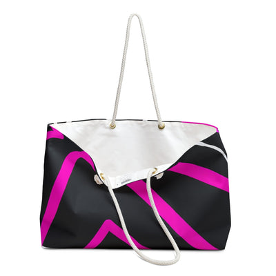 Weekender Tote Bag Black And Pink Pattern - Bags | Tote Bags | Weekender