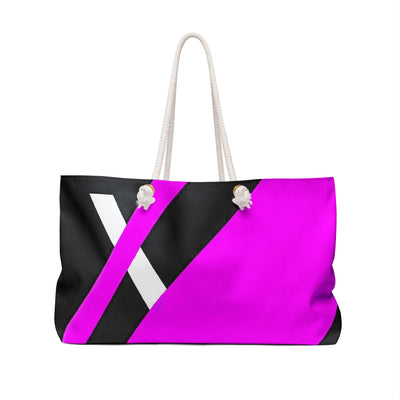 Weekender Tote Bag For Work/school/travel Black And Pink Pattern - Bags | Tote