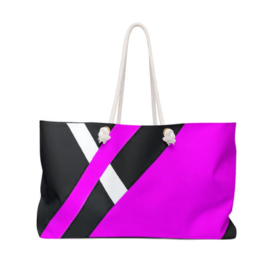 Weekender Tote Bag For Work/school/travel Black And Pink Pattern - Bags | Tote
