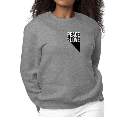 Womens Graphic Sweatshirt Peace And Love Print - Womens | Sweatshirts