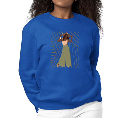 Womens Graphic Sweatshirt Say It Soul Its Her Groove Thing Positive - Womens