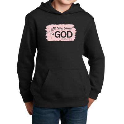 Youth Long Sleeve Hoodie All Glory Belongs To God Christian - Youth | Hoodies