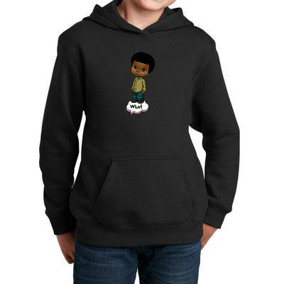 Youth Long Sleeve Hoodie What African American Boy Illustration Art - Youth