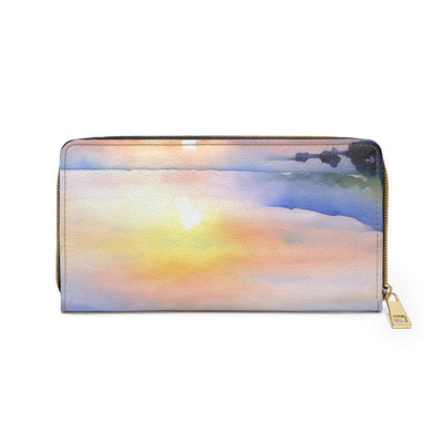 Zipper Wallet Sunset By The Sea Print - Accessories
