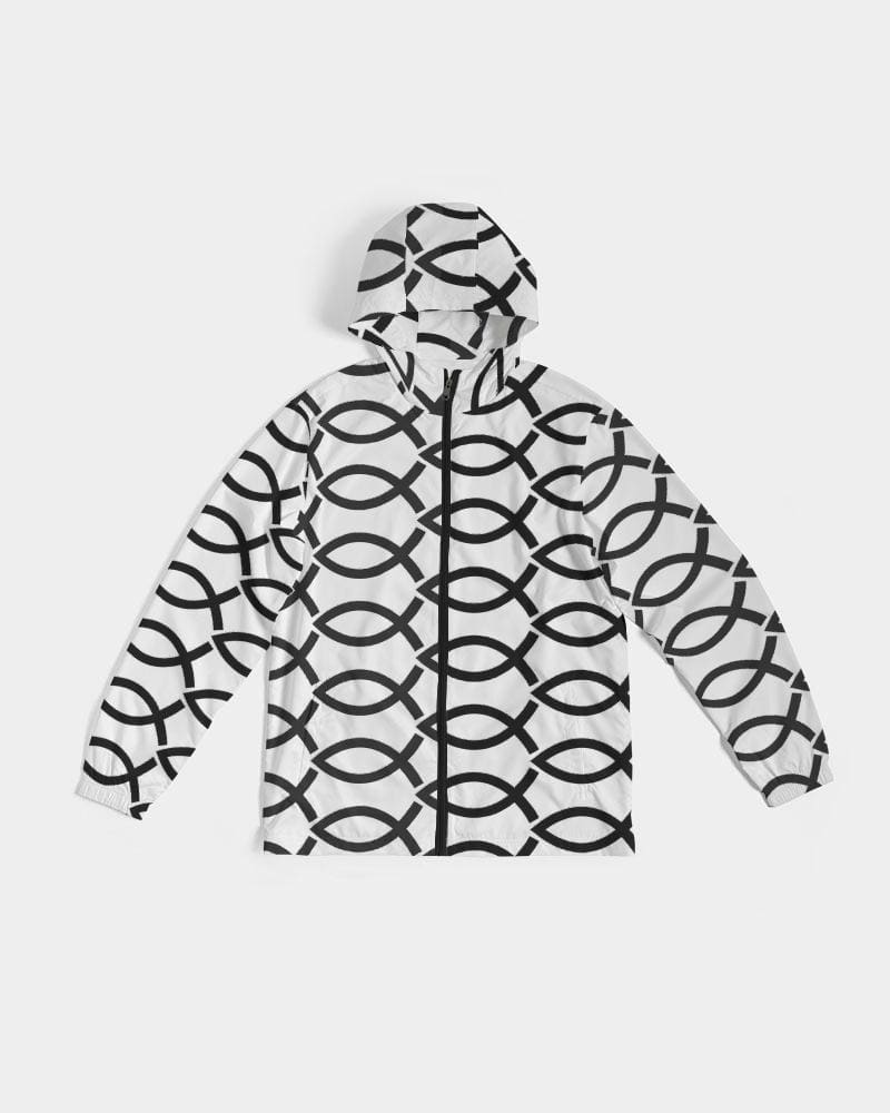 Mens Hooded Windbreaker Agape Love Water Resistant Jacket - Jjxv0x - Mens