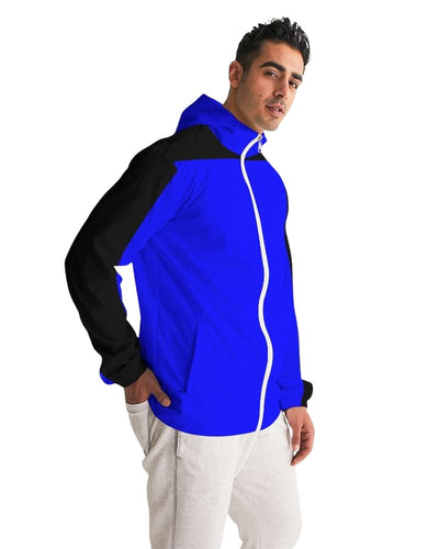 Mens Hooded Windbreaker - Royal Blue Water Resistant Jacket - Mens | Jackets