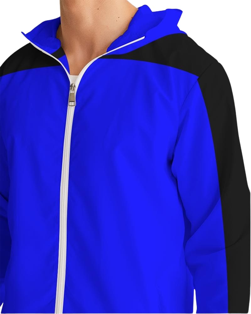 Mens Hooded Windbreaker - Royal Blue Water Resistant Jacket - Mens | Jackets