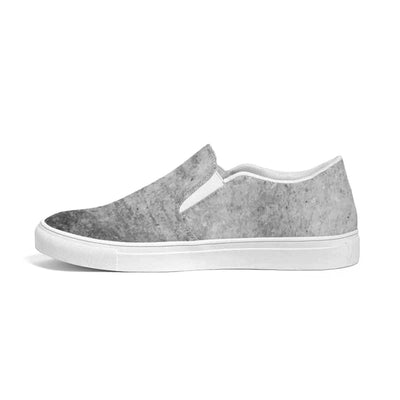 Mens Sneakers Grey Low Top Slip-on Canvas Sports Shoes - E3t375 - Mens
