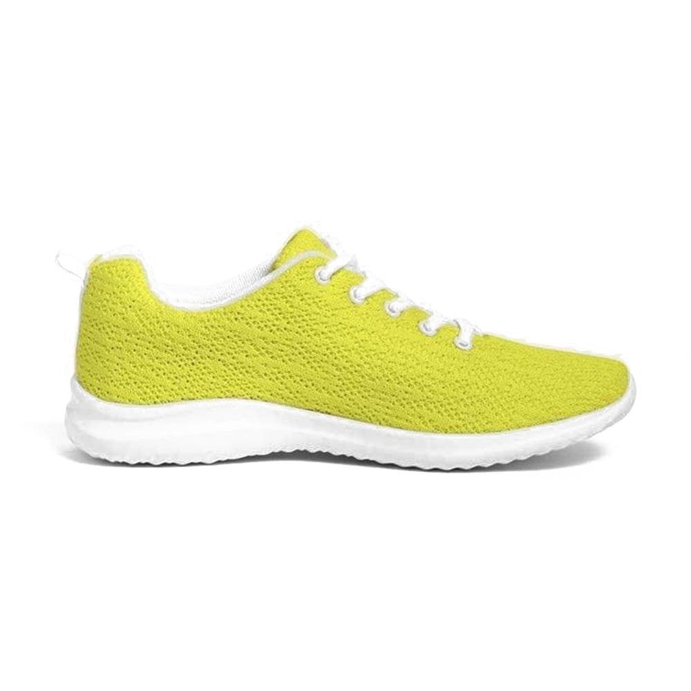 Mens Sneakers - Yellow Low Top Canvas Running Sports Shoes  display picture 1