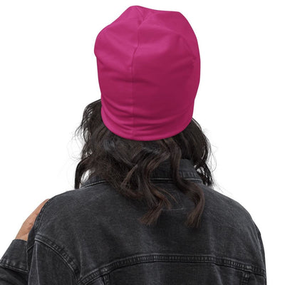 Beanie Hat - Pink Slouchy Beanie Prayer Warrior Print Men/women - Unisex