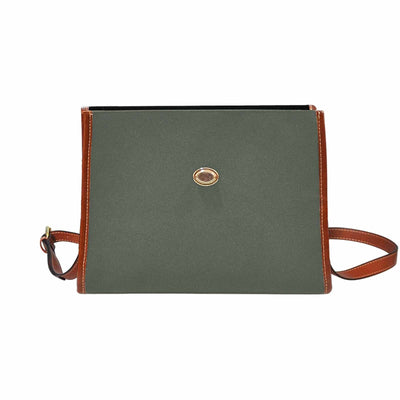 Canvas Handbag - Ebony Black Bag / Brown Crossbody Strap - Bags | Handbags