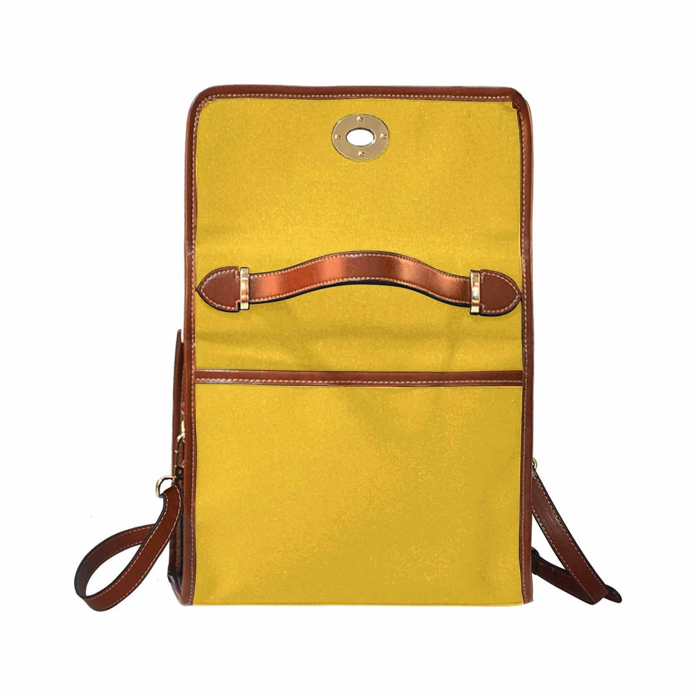 Canvas Handbag - Freesia Yellow Bag / Brown Crossbody Strap - Bags | Handbags