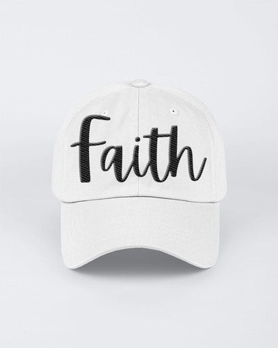 Chino Hat - Faith Embroidered Graphic Hat / 6 Panel Twill - Snapback Hats