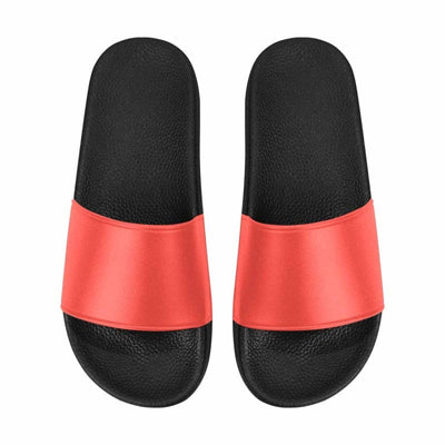 Mens Slide Sandals Red Orange Flip Flops - Mens | Slides