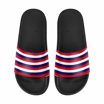 Mens Slide Sandals Red White And Blue Stripe Slip On Shoes S51465 - Mens