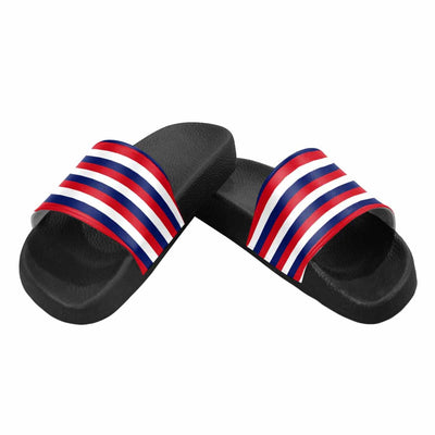 Mens Slide Sandals Red White And Blue Stripe Slip On Shoes S51465 - Mens