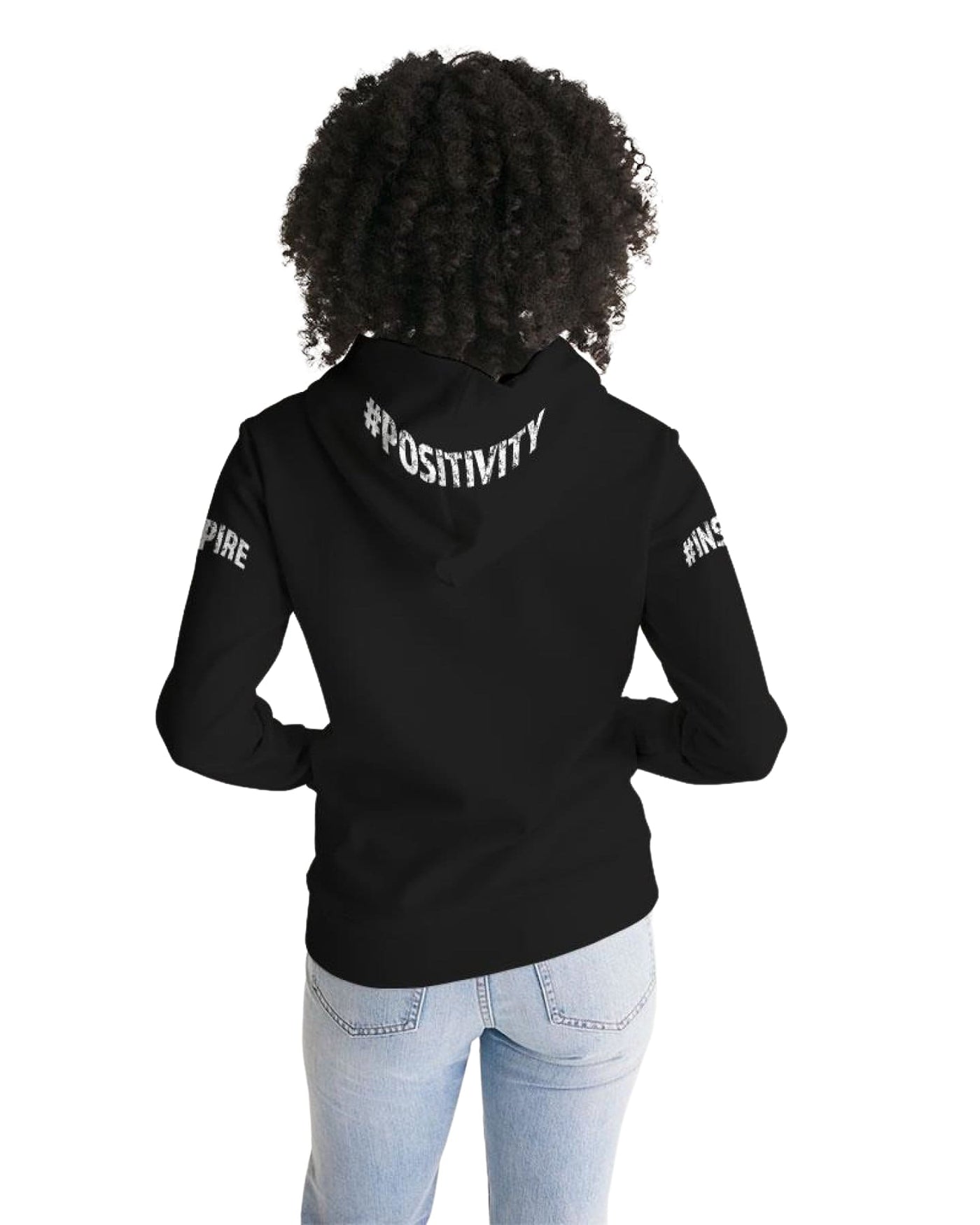 Womens Hoodie - Pullover Hooded Sweatshirt Graphic/inspire Positivity | Hoodies