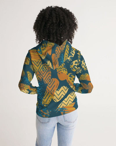 Womens Hoodie - Pullover Sweatshirt Graphic / Blue Abstract | Hoodies AOP