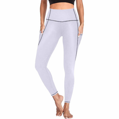 Womens Leggings With Pockets - Fitness Pants / Lavender Purple - Womens