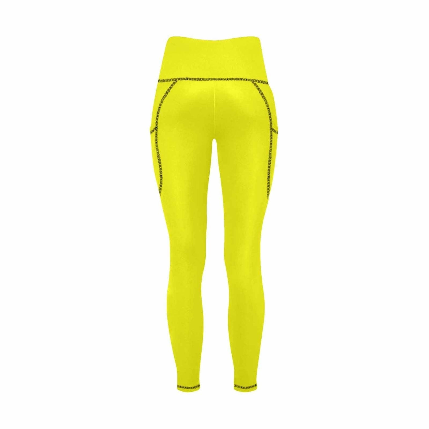 Womens Leggings With Pockets - Fitness Pants / Yellow - Womens | Leggings