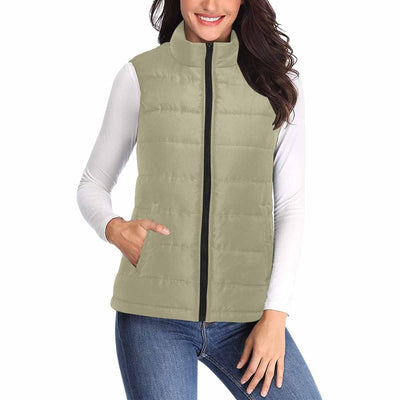 Womens Puffer Vest Jacket / Dark Sage Green - Womens | Jackets | Puffer Vests