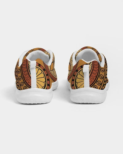 Womens Sneakers - Brown Paisley Style Canvas Sports Shoes / Running - Womens