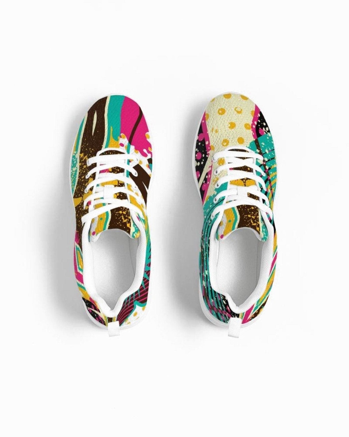 Womens Sneakers - Canvas Running Shoes Multicolor Pop Print