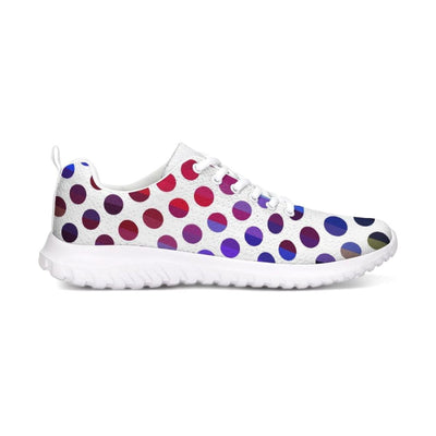 Womens Sneakers - Multicolor Polka Dot Canvas Sports Shoes / Running