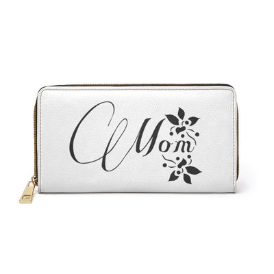 Zipper Wallet Mom Graphic White - Bags | Zipper Wallets