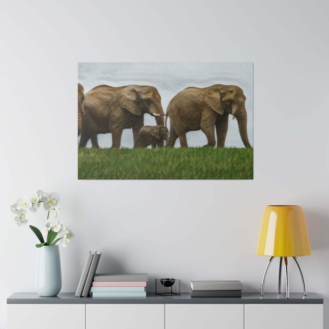 Wall Decor Giclee Fine Art Print - African Elephants Nature Safari Wildlife