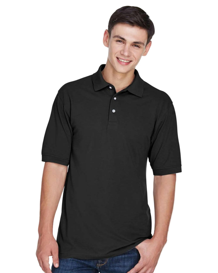 Harriton Mens Easy Blend Polo | Embroidery