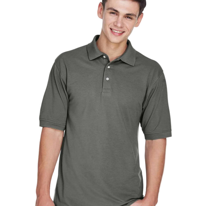 Harriton Mens Easy Blend Polo | Embroidery