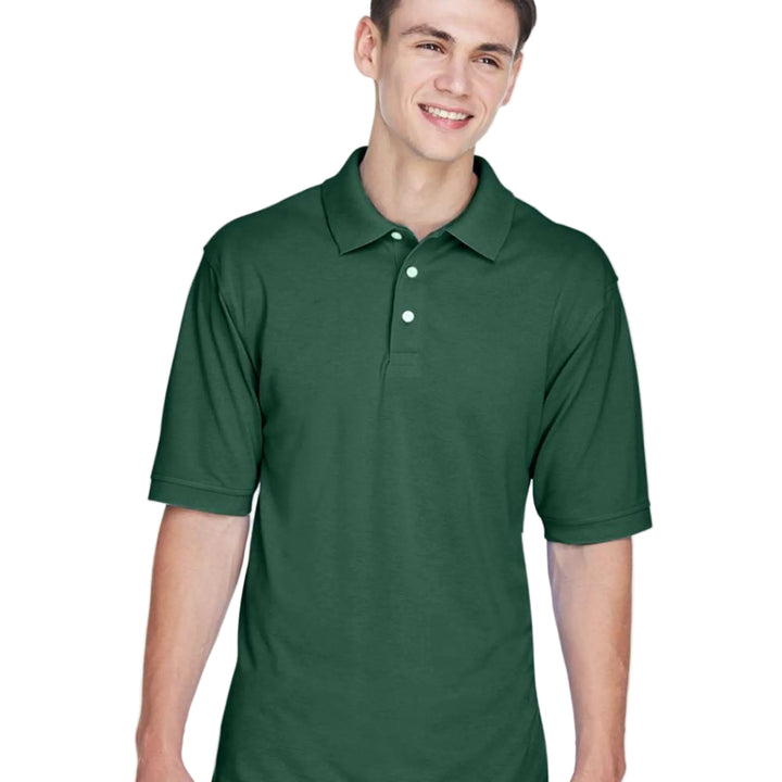 Harriton Mens Easy Blend Polo | Embroidery