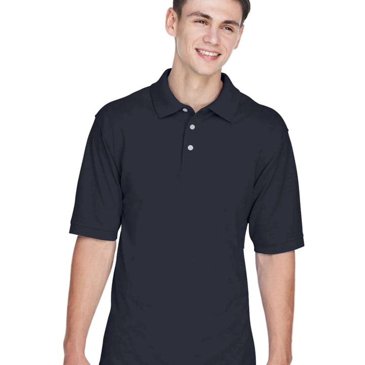 Harriton Mens Easy Blend Polo | Embroidery