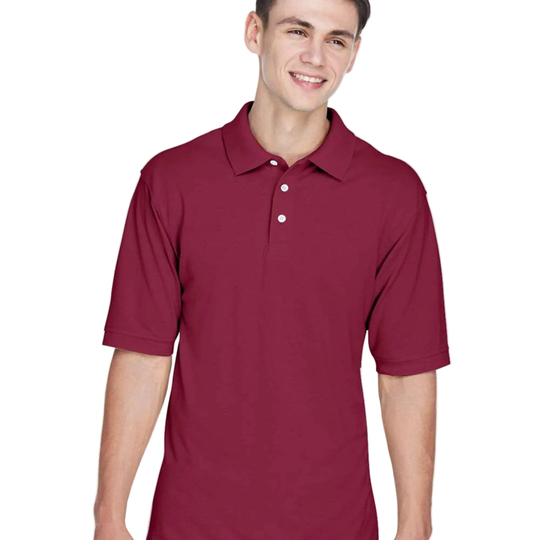 Harriton Mens Easy Blend Polo | Embroidery