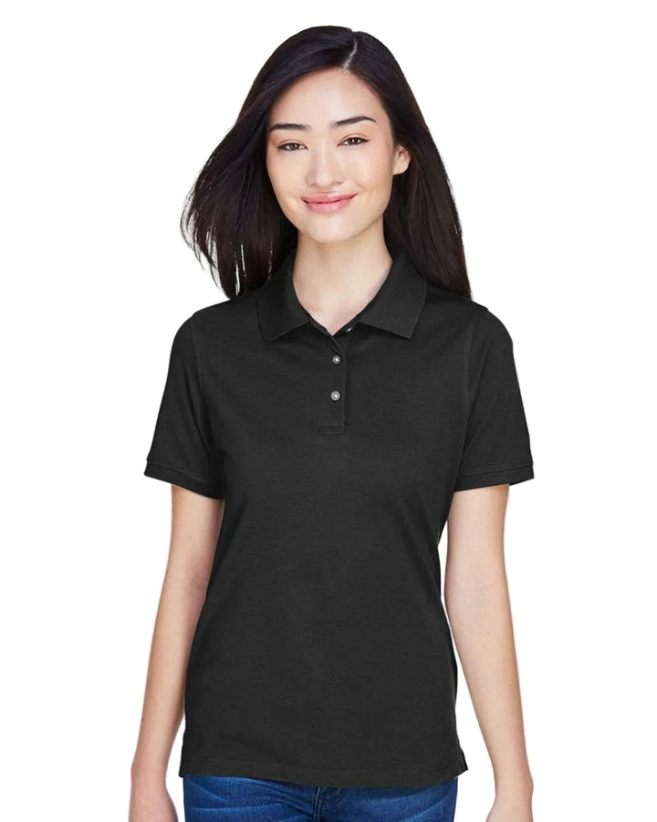 Harriton Womens Easy Blend Polo | Embroidery