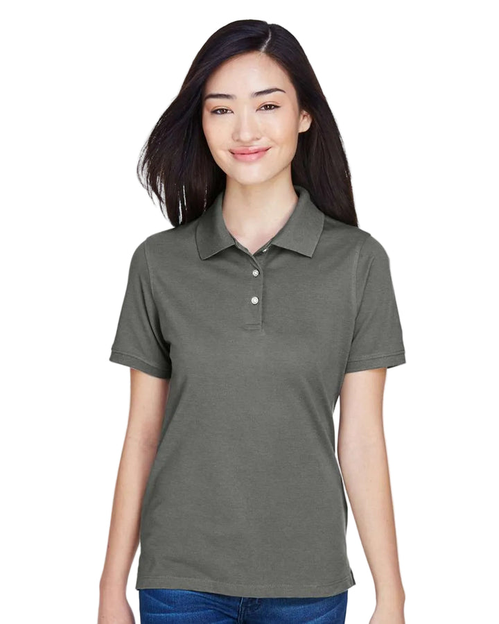 Harriton Womens Easy Blend Polo | Embroidery