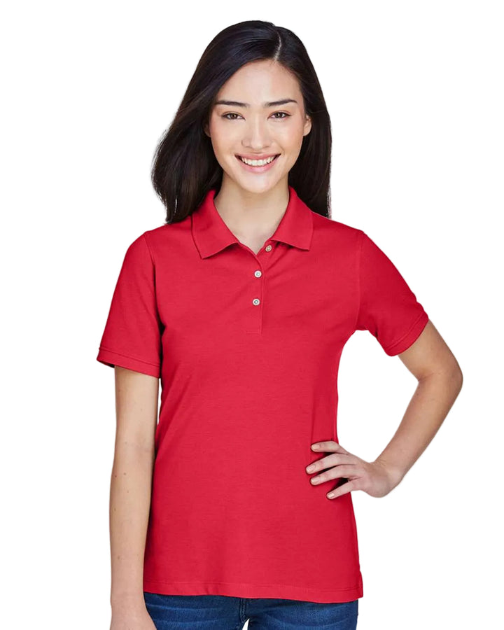 Harriton Womens Easy Blend Polo | Embroidery