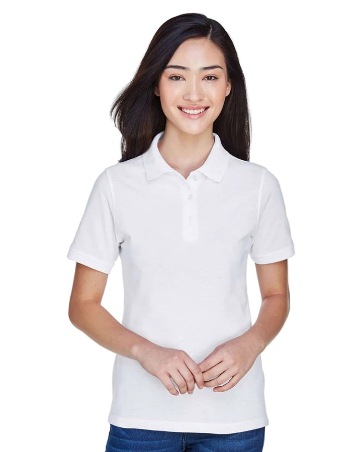 Harriton Womens Easy Blend Polo | Embroidery