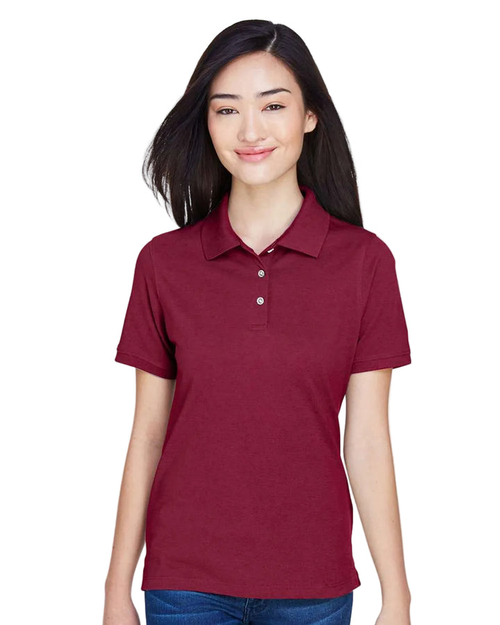 Harriton Womens Easy Blend Polo | Embroidery
