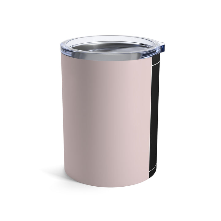 Insulated Tumbler 10oz Pastel Pink Black Blue Colorblock Lines