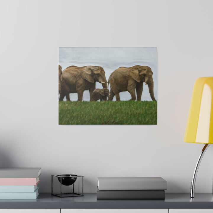 Wall Decor Giclee Fine Art Print - African Elephants Nature Safari Wildlife